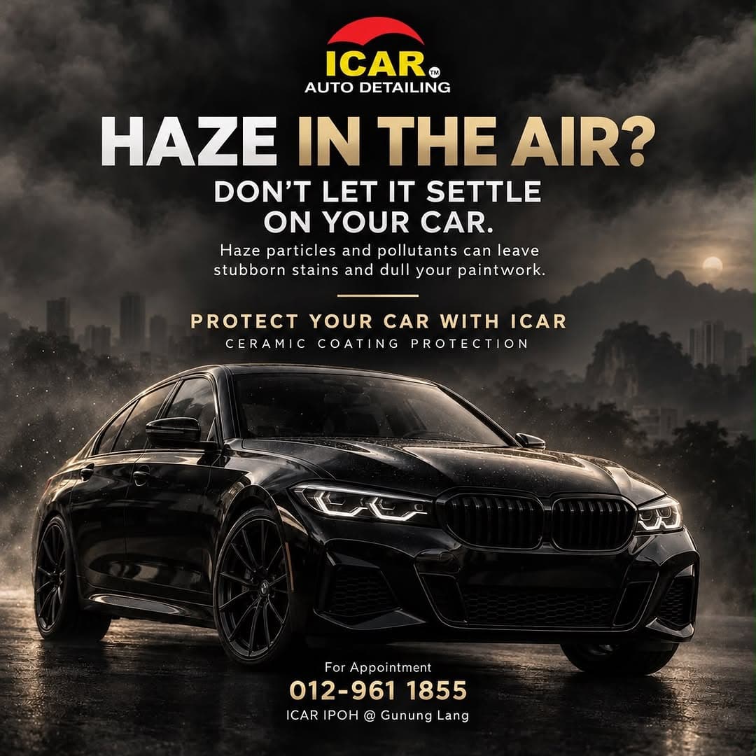 ICAR poster: Haze in the air? Protect your car with ICAR ceramic coating